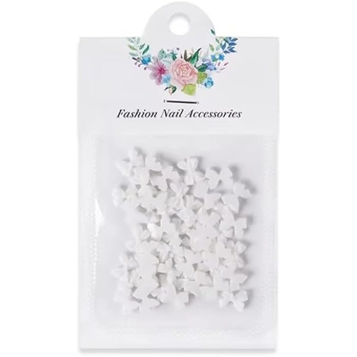 50Pcs 3D Gummy Candy Nail Charms - Colorful, Made of Artificial Resin, Ideal for Nail Art Designs and DIY Crafting-WHITE - Image 1
